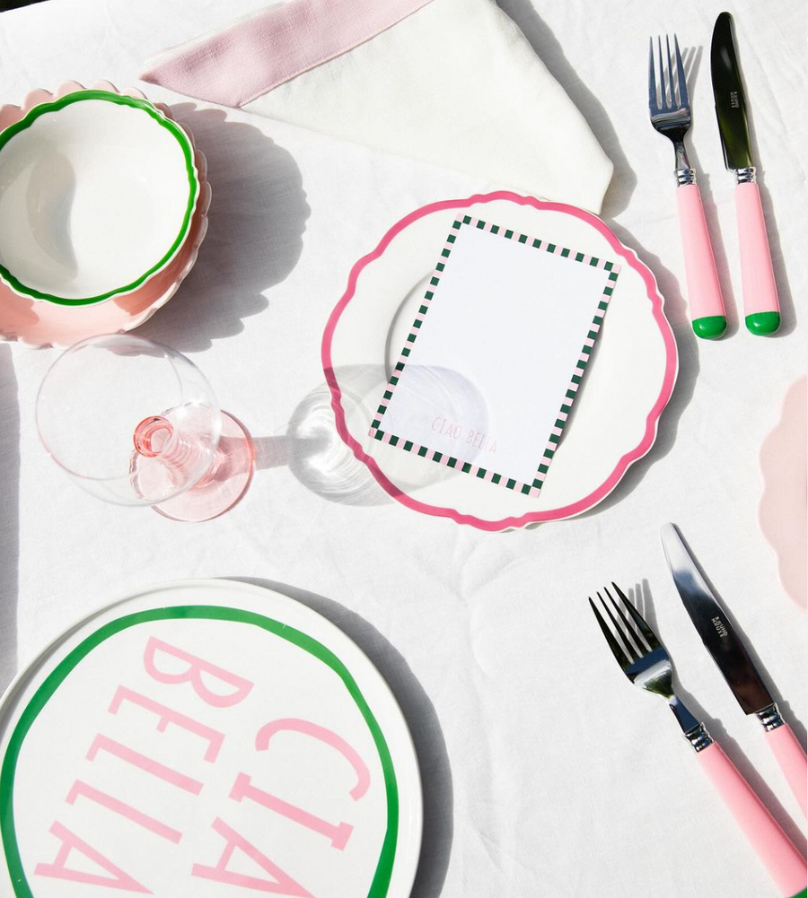 Pink & Green Cutlery Set