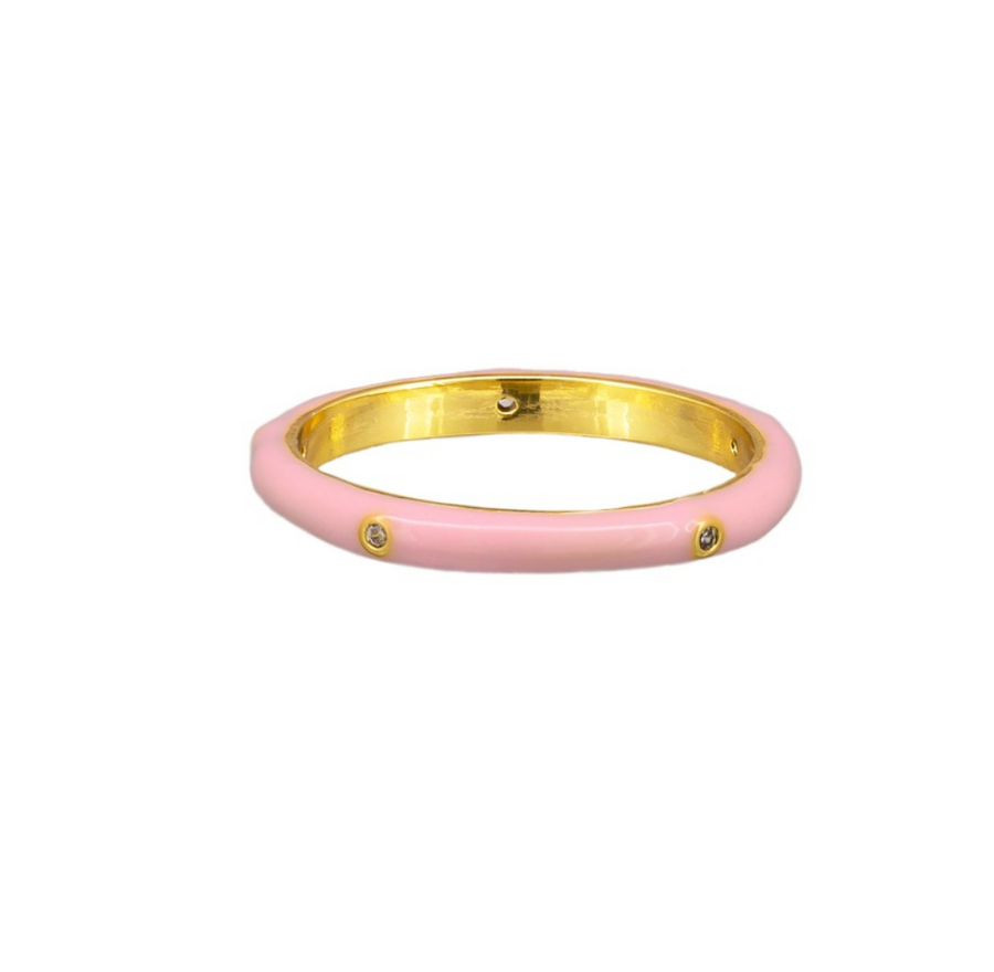 Pastel coloured enamel stacker ring