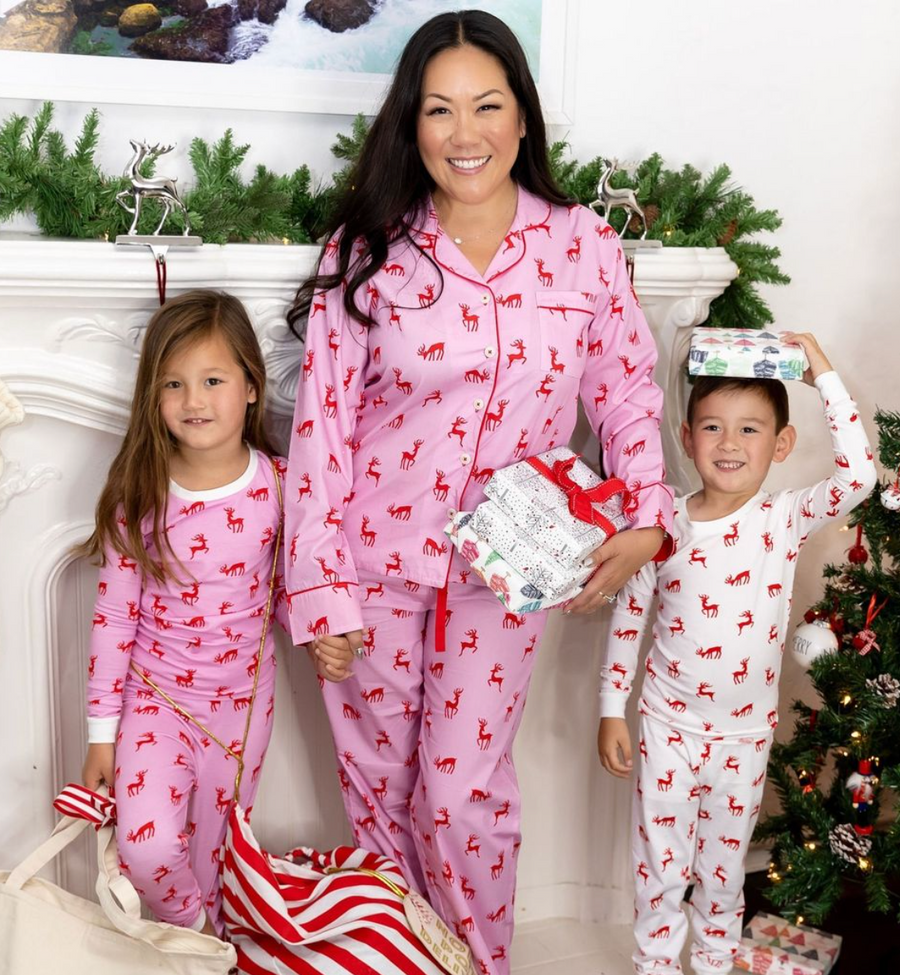 Women's Christmas Reindeer Short PJ Set