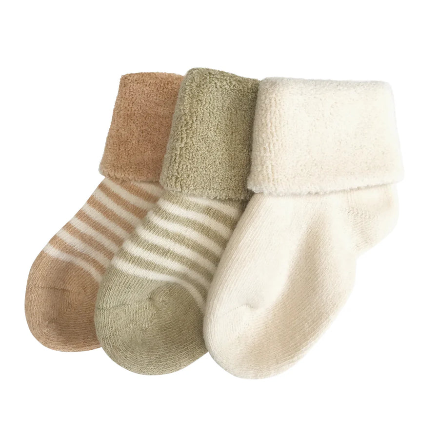 Undyed organic cotton 3 pack socks