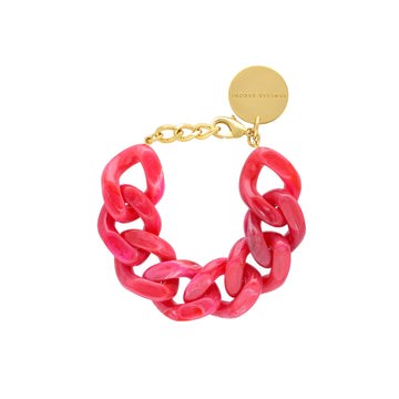 Flat Chain Pink Bracelet