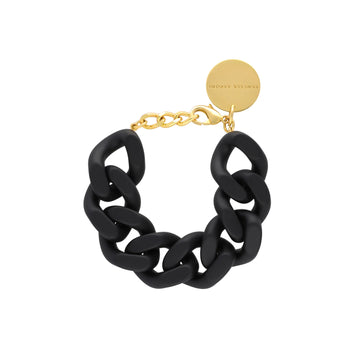 Flat Chain Matt Black Bracelet
