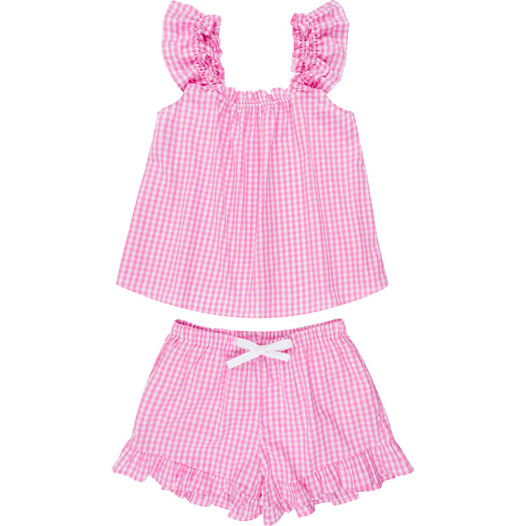 Women's Hepburn Gingham Pink Tank Set