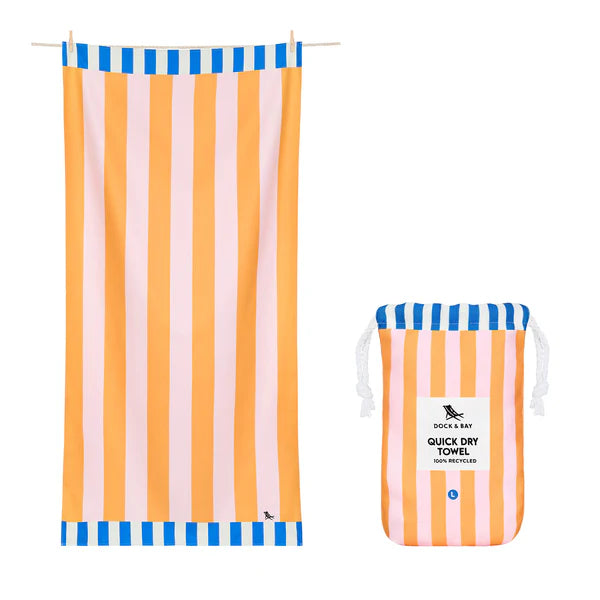 Quick-Dry Two Tone Striped Beach Towel