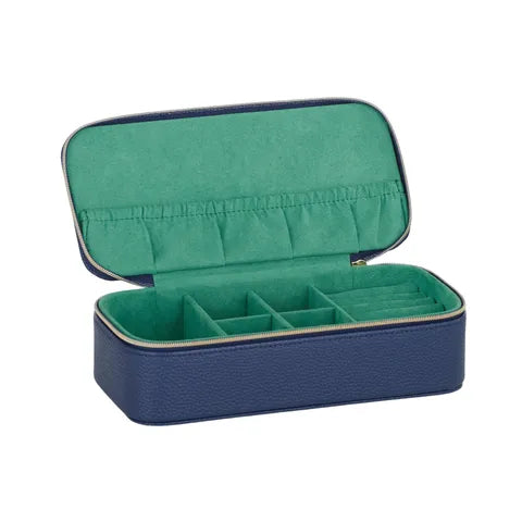 Navy & Green Jewellery Box