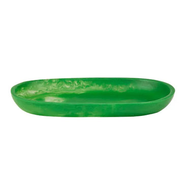 Emerald Resin Oval Tray