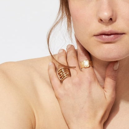 Gas Bijoux Etincelle Cabochons Ring