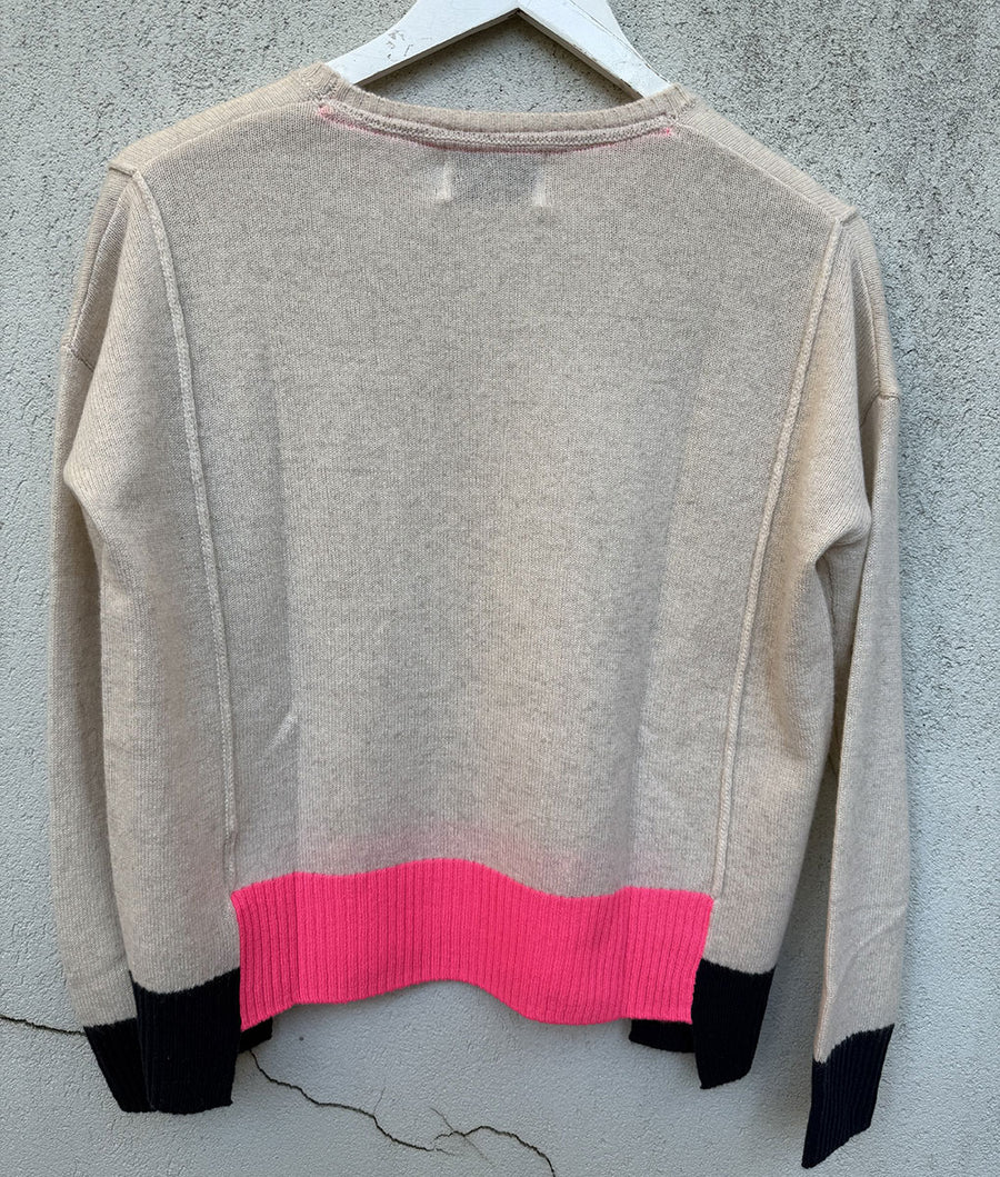 Step Hem Cashmere Knit Sweater