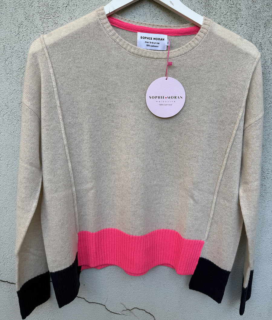 Step Hem Cashmere Knit Sweater