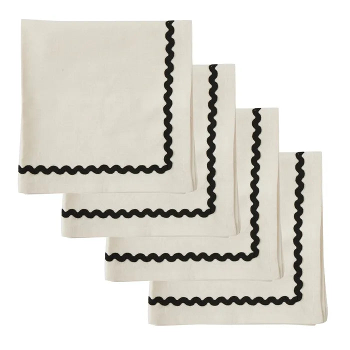 Cotton Wavy-Edge Napkins