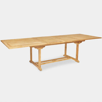 Teak Rectangular Extension Table 2m-2.5m-3m x 1m