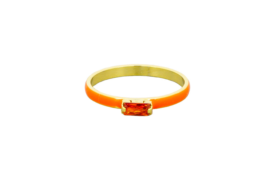 Coloured enamel style ring