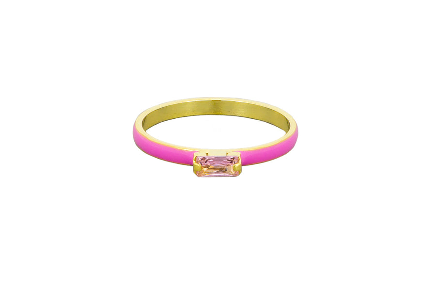 Coloured enamel style ring
