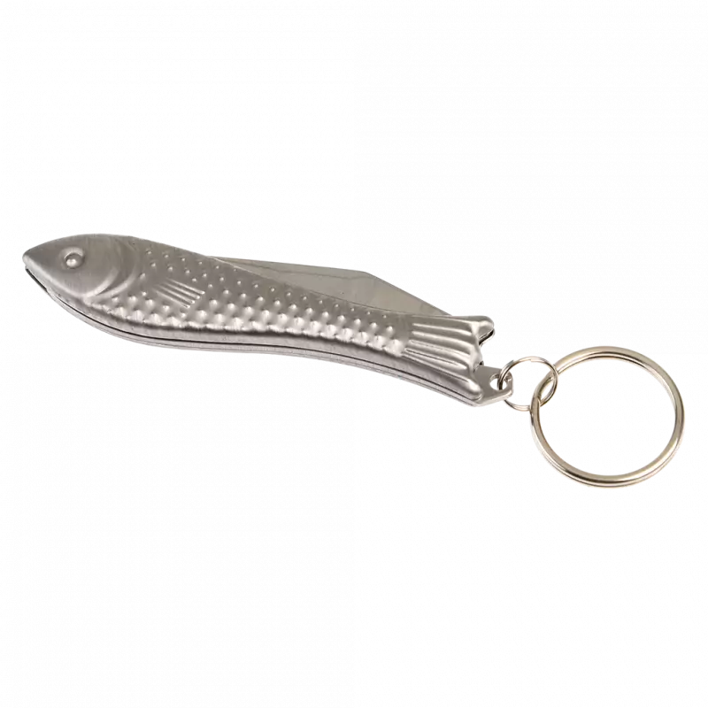 Fish Shaped Pocket Knife Keyring