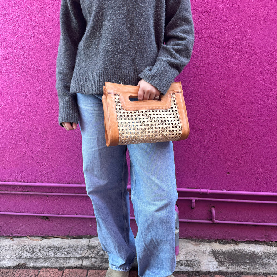 Tan Leather Clutch/Bag