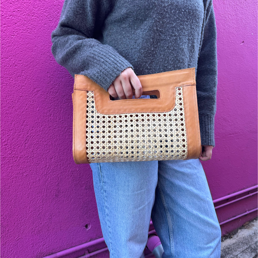 Tan Leather Clutch/Bag