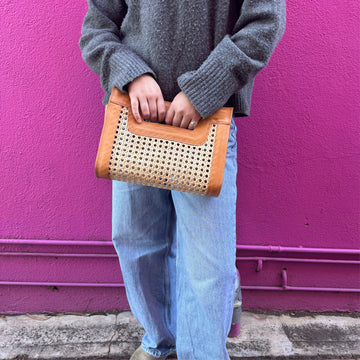 Tan Leather Clutch/Bag
