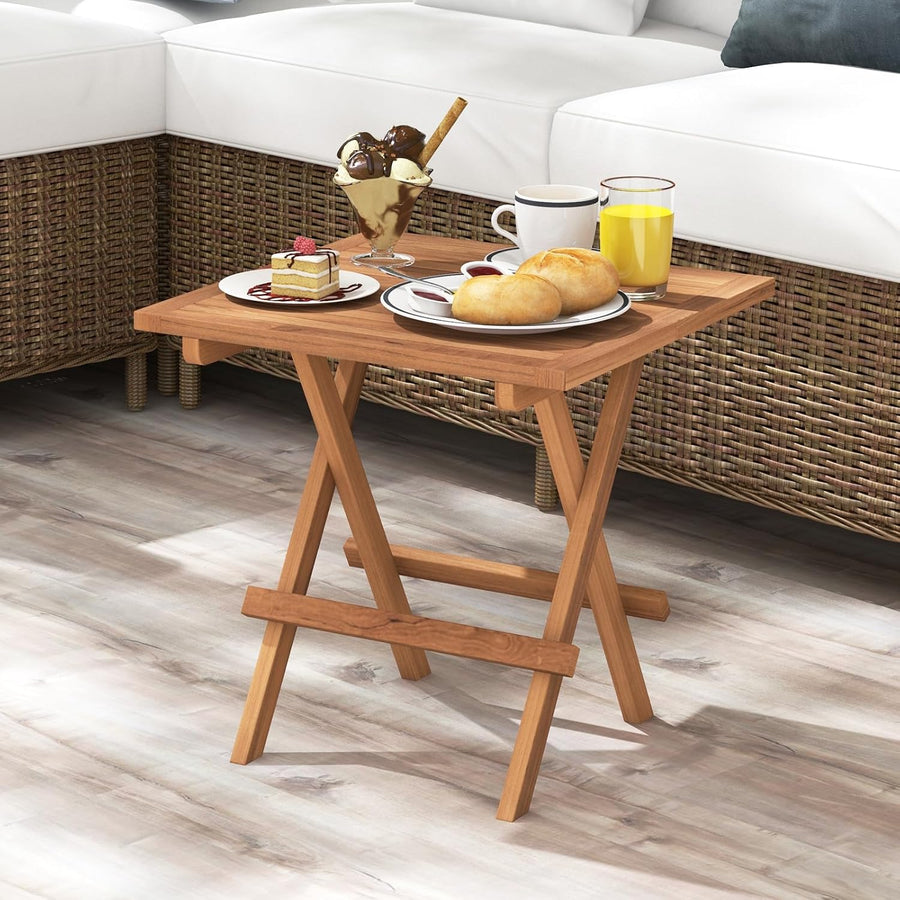 Teak Folding Side Table 45 x 45cm