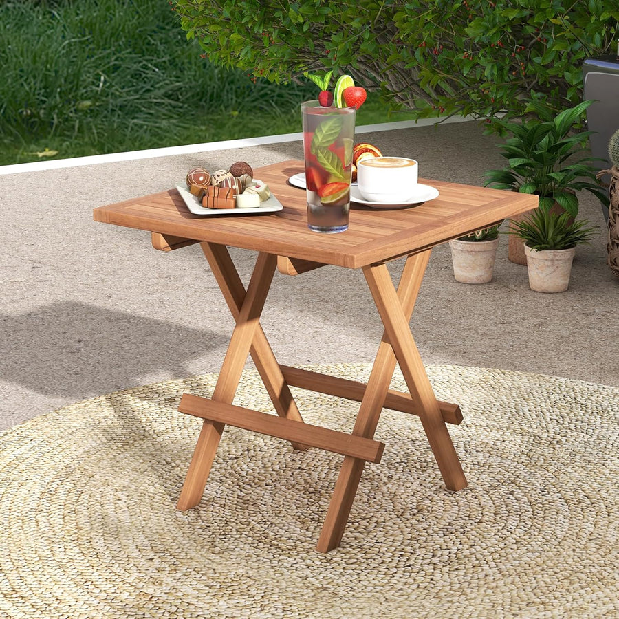 Teak Folding Side Table 45 x 45cm