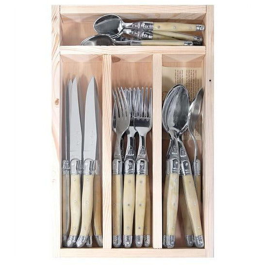 Laguiole Ivory/White Cutlery Set By Jean Dubost