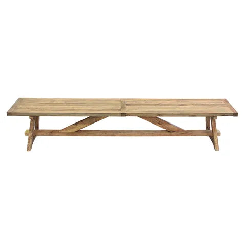Recycled elm French style bench