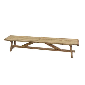 Recycled elm French style bench
