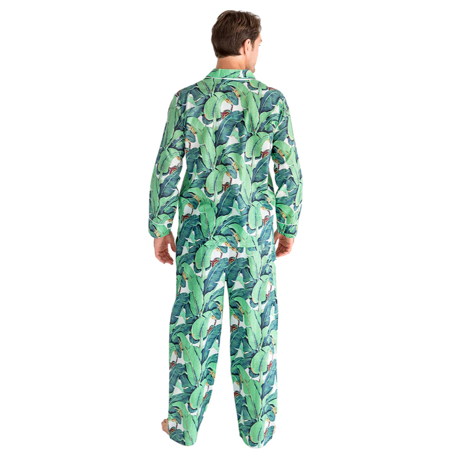 Men's Martinique Banana Leaf Long Pyjama Set