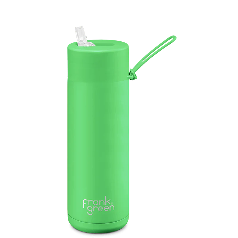 Frank Green Ceramic Reusable Water Bottle - 595mL Straw Lid