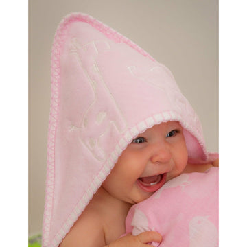 Pink Safari Hooded Bath Baby Towel