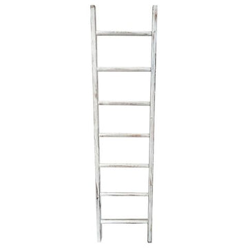 White-Wash Wooden Ladder